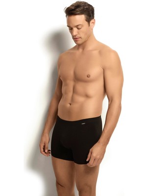 Jiber Erkek 3'lü Boxer 255 Siyah Modal Pamuklu Konforlu ve Esnek Kullanım İçin