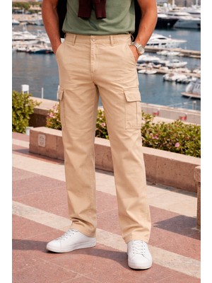 Comstar Erkek Relax Fit Taş Baggy Kargo Pantolon
