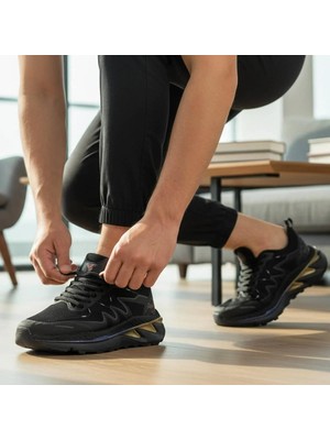 Volis MM-26002 Siyah Memory Foam Taban Günlük Bağcıklı Erkek Sneaker Ayakkabı