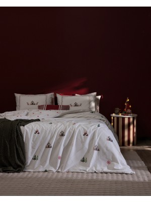 Madame Coco Isabelle Çift Kişilik %100 Pamuk Ranforce Baskılı Nevresim Takımı - Bej