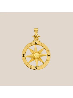Altıntaş 22 Ayar Pusula Altın Kolye Ucu