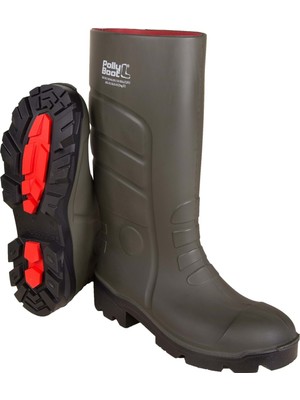 Polly Boot Galaxy Vega Koyu Haki Kısa 31 cm Poliüretan Dış Yüzey ile 22.000 V Dirençli Güvenlik Ayakkabısı