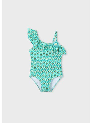 Mayoral Kız Çocuk Asimetrik Kesim Fırfırlı Mayo 3737