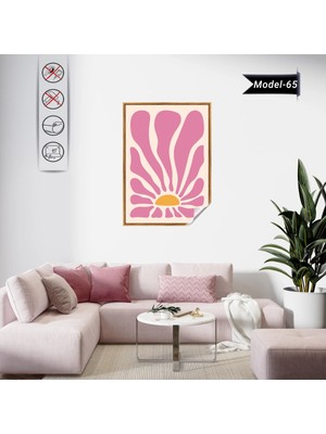 Akıllı Kağıt Statik Tutunma Özellikli Tablo - Poster Çiçek (Model- 65)