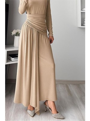 Dip Moda Kadın candy kumaş tesettür elbise NMS047