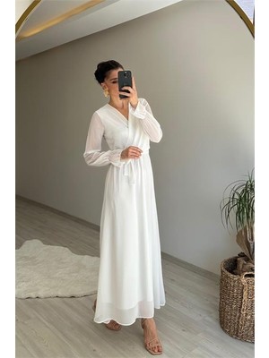 Dip Moda Kadın Şifon Maxi Boy Elbise DPNM001