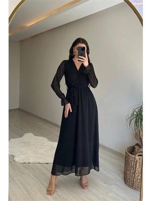 Dip Moda Kadın Şifon Maxi Boy Elbise DPNM001