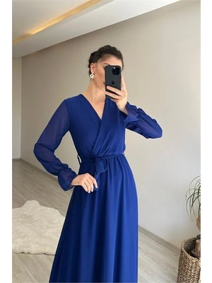 Dip Moda Kadın Şifon Maxi Boy Elbise DPNM001