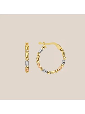 Altıntaş Yuvarlak Golf Dorika Altın Halka Küpe