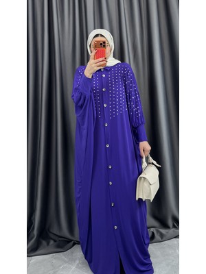 Yarasal Kol Taşlı Sandy Elbise