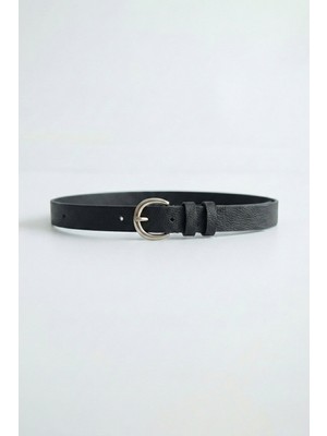 Abluka Online Erkek Smart Casual Ince Metal Tokalı Kemer Siyah