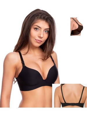 Belvü Tek Parça Içi Boş Lazer Kesim Sütyen Siyah