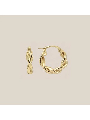 Altıntaş Minimal Burgu Altın Halka Küpe