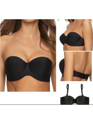 Belvü Tek Parça Strapless Içi Boş Lazer Kesim Sütyen 184 Ten Rengi