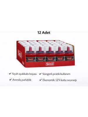 Sb Shopping Sitil Ayakkabı Boyası Siyah Parlatıcı Süngerli 12 Adet