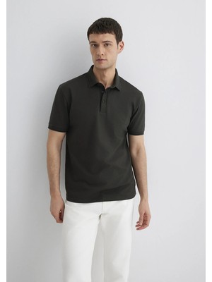 Mavi Yaka Detaylı Yeşil Polo Tişört 0612648-71587