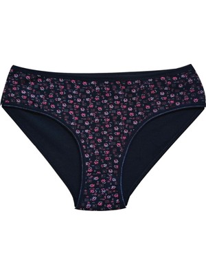 İlk El Grup Ieg™ Pamuklu Geniş Kenarlı Likralı Desenli Bato Kadın Külot Desen 4