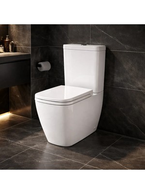 Vitra S25 Smooth Flush Kanalsız Beyaz Duvara Tam Dayalı Klozet Rezervuar Seti 9892B003-7201