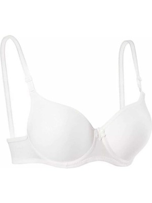 İlk El Grup Ieg™ Silikonlu Desteksiz Telli Düz Boş Sütyen Beyaz