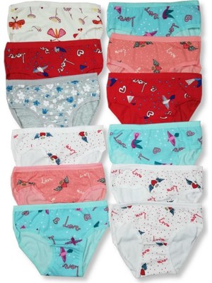 Dondeza 401 Kız Çocuk Külot 6'lı Paket Renkli Yumuşak Dokulu Rahat Tasarım