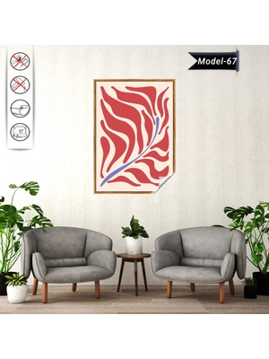 Akıllı Kağıt Statik Tutunma Özellikli Tablo - Poster Çiçek (Model- 67)
