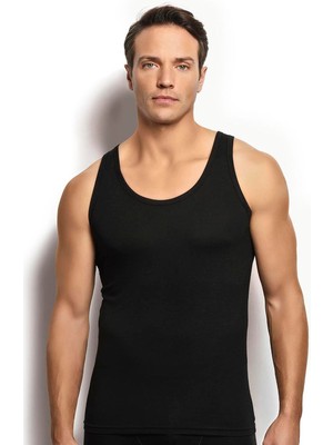 Jiber Erkek Siyah Modal Pamuklu 2'li Atlet 250