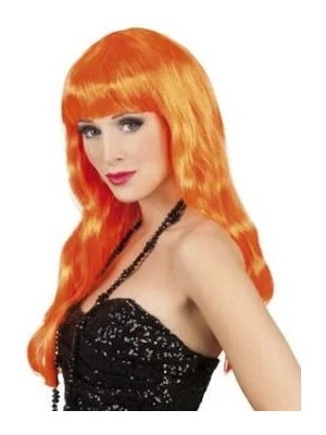 İlk El Grup Ieg™ Uzun Peruk Saç - Turuncu