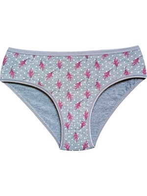 İlk El Grup Ieg™ Pamuklu Geniş Kenarlı Likralı Desenli Bato Kadın Külot Desen 2