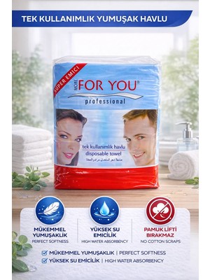 More For You Tek Kullanımlık Havlu 40 x 80 cm 100 Adet