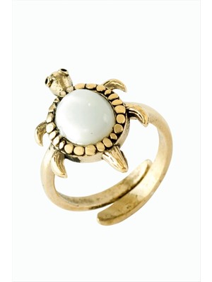 İlk El Grup Ieg™ Kaplumbağa Doğaltaşlı Otantik Yüzük