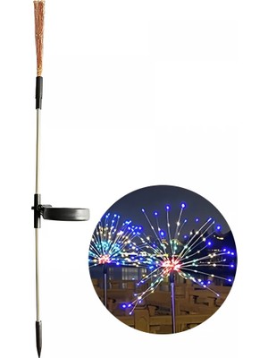 İlk El Grup Ieg™ Ally Güneş Enerjili Işıklı Hava Fişek Temalı Dekoratif Bahçe IŞIĞI-(5775)