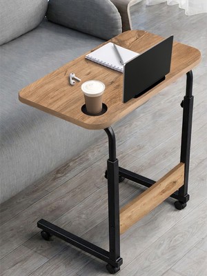 servetavcı Bambu Laptop ve Tablet Sehpası Çalışma Masası - Atlantik Çam 60X40 (Tekerlekli)