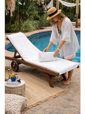 Miespiga %100 Pamuk 190X73 Plaj Şezlong Havlusu