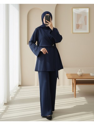 Modamorfo Önü Çapraz Bağlamalı Yırtmaçlı Scuba Takım  -Laci