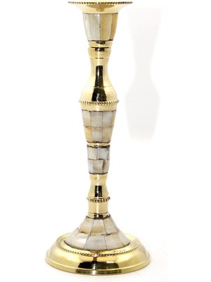 SHC4200 Tekli Pirinç Sedefli Şamdan Model 1