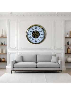 Zentime Aurelius Gold 60 cm Çarklı Duvar Saati
