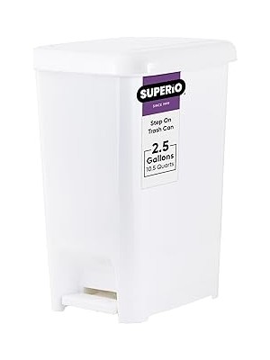 SHC4200 Superio Plastik Mini Tenekesi, Ayak Pedallı, Ayak Basmalı, Kapaklı, Banyo, Mutfak, Ofis, Masa A