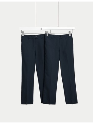 Ende Store Asaf Çocuk Okul Pantalonu Lacivert Yarım Lastik Erkek Çocuk İçin Konforlu Pamuklu Model