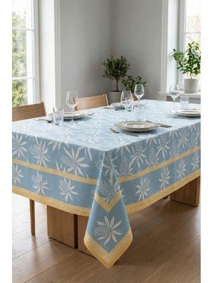 Hamur Dekoratif Baskılı Mutfak Salon Masa Örtüsü Sıvı Geçirmez Ev Dekorasyon Sunum Sofra Örtüsü Botany