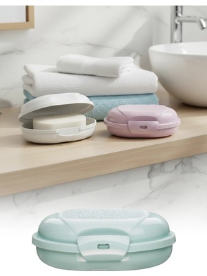 Omilife Seyahat Tipi Kapaklı Katı Sabunluk Pratik Sabunluk Katı Sabun Kutusu