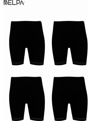 Belpa Büyük Beden, Curve, Penye Içlik %100 Pamuklu Tayt 4'lü Paket