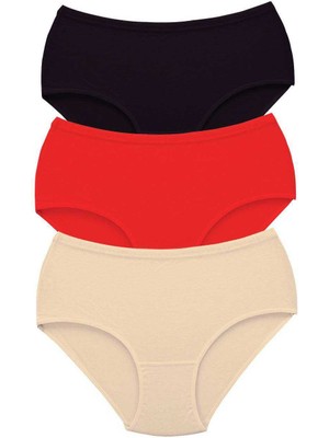 İlk El Grup Ieg™ 3 Adet Tutku Kadın Yüksek Bel Bato Kalın Lastik Külot S1