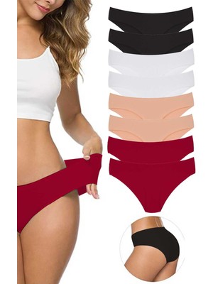 İlk El Grup Ieg™ 8 Adet Kadın Dikişsiz Lazer Kesim Esnek Iz Yapmayan Külot S7