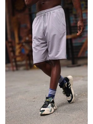 Uslucan Alışveriş Erkek Iki Iplik Cepli Şort - Gri