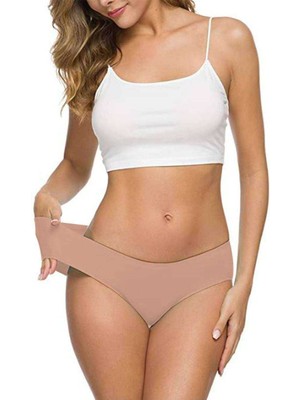 İlk El Grup Ieg™ Kadın Dikişsiz Lazer Kesim Esnek Iz Yapmayan Külot Ten