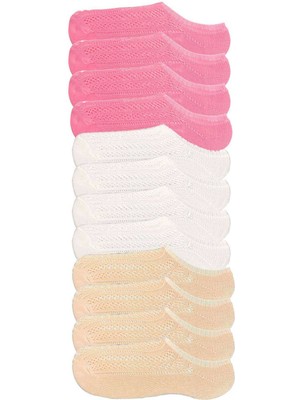 İlk El Grup Ieg™ 12 Adet Kadın Sneaker Dantelli File Pamuklu Yumuşak Çorap