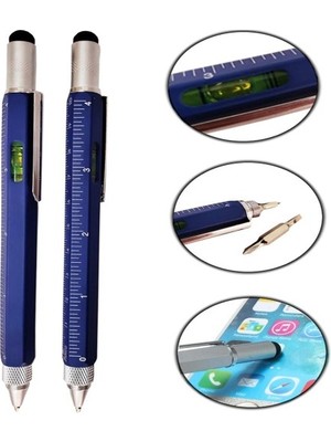 İlk El Grup Ieg™ Cetvelli Tornavidali Su Terazili Ilginç Dokunmatik Mimar Mavi Kalem