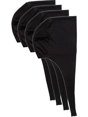 İlk El Grup Ieg™ 4 Adet Tesettür Bone Bağcıklı Likralı Siyah