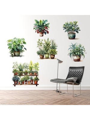 İlk El Grup Ieg™ Tropikal Bitkiler Duvar Stickerı Model C