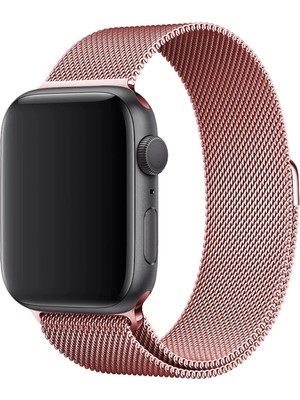 Psgt Apple Watch Uyumlu ( 38/40/41MM) ve SERI10 ve 11(42MM) Paslanmaz Hasır Örgü Metal Milano